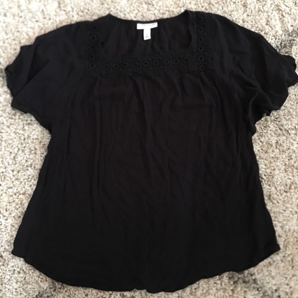 Black maternity peasant top